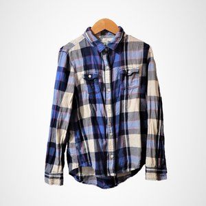 Old Navy Button up Blue and White Shirt